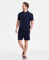 Club Room Men's Solid Terry Cloth Short-Sleeve Polo Shirt, Exclusively at Macy's