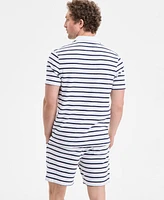 Club Room Men's Bengal Striped Terry Cloth Short-Sleeve Polo Shirt, Exclusively at Macy's
