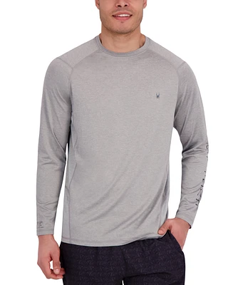 Spyder Men's Mixed Media Long Sleeve Rashguard Swim T-Shirt