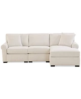 Radley Roll Arm 98" 3-Pc. Fabric Chaise Sectional, Exclusively at Macy's