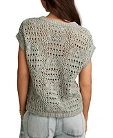 Lucky Brand Crochet Sweater Vest
