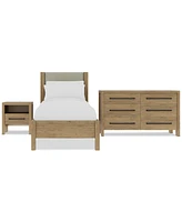 Davie 3-Pc. Twin Set (Upholstered Bed