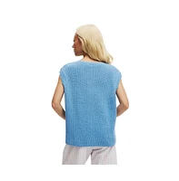 Cotton On Women's Knit Button Up Vest