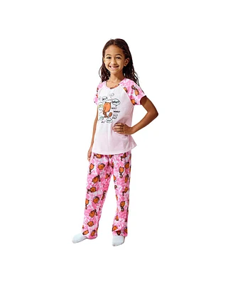 Dog Man Big Girls Pajama Set-14