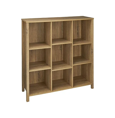 ClosetMaid Freestanding Premium 9-Cube Storage Organizer Bench, Weathered Oak