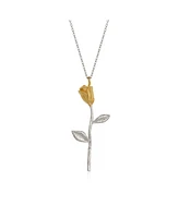 Spero London Gold Color Rose Sterling Silver Necklace