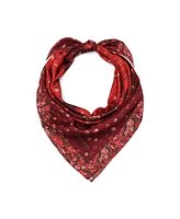 Coach Women's Tea Rose Floral Print Silk Square Scarf