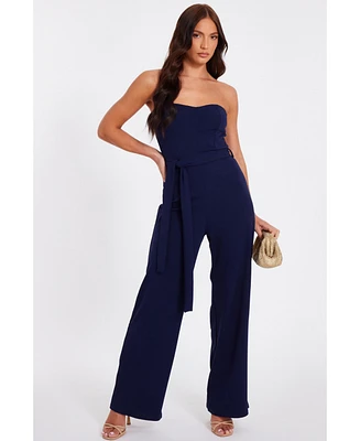 Quiz Women's Scuba Crepe Bandeau Jumpsuit