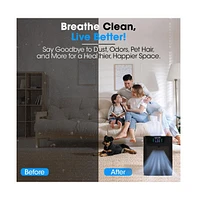 High-Performance Air Purifier with Sleep Mode, Automatic and Filter Replacement for Bedrooms, Offices, Living Rooms