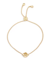 Coach Faux Cultivated Pearl Signature Tea Rose Slider Bracelet