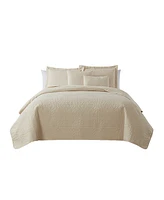 Nestl Grid Embossed 5-Pc. Quilt Set, Full/Queen