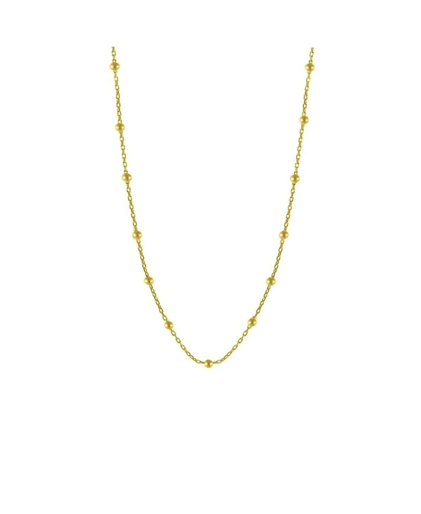 Spero London Bead Chain Sterling Silver Satellite Necklace