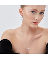 Spero London Chunky Heart Sterling Silver Drop Earrings