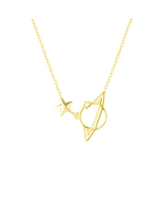 Spero London Sterling Silver Saturn Necklace