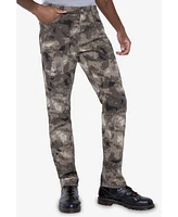 Raw X Men's Printed Denim Vertical Stitching Jeans