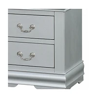 24" Platinum Two Drawers Nightstand