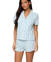 Edikted Women's Camden Floral Pointelle Button Up Shirt
