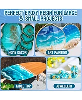 JDiction Epoxy Resin 5LB- Epoxy Resin Kit Crystal Clear, Non Toxic, Bubble Free Epoxy Resin for Art Craft, Jewelry Making, River Tabletop, Christmas G