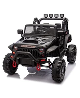 24V Kids Ride On 400W Electric toy car W/Parents Control, Four-wheel suspension, Front and rear Led searchlight, With Bluetooth, MP3,Usb, Music, Volum