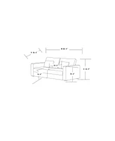 83" Modern Sofa Couches for Living Room, 3 Seater Sofa with Detachable Cover & double cushioning, Haze