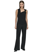 Dkny Petite Asymmetric Sleeveless Top