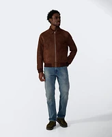 Furniq Uk Men's Men s Suede Bomber Jacket, Created for Macy s