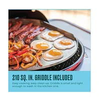 Char-Broil Bistro Pro Electric Grill and Griddle with Charcoal Mode - Red