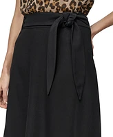 Dkny Petite Tie-Waist Midi Skirt