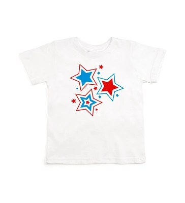 Sweet Wink Baby Girls Patriotic Star Short Sleeve T-Shirt