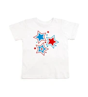 Sweet Wink Baby Girls Patriotic Star Short Sleeve T-Shirt