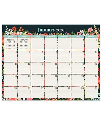 2026 Floral Large Desk Pad Monthly Blotter Calendar