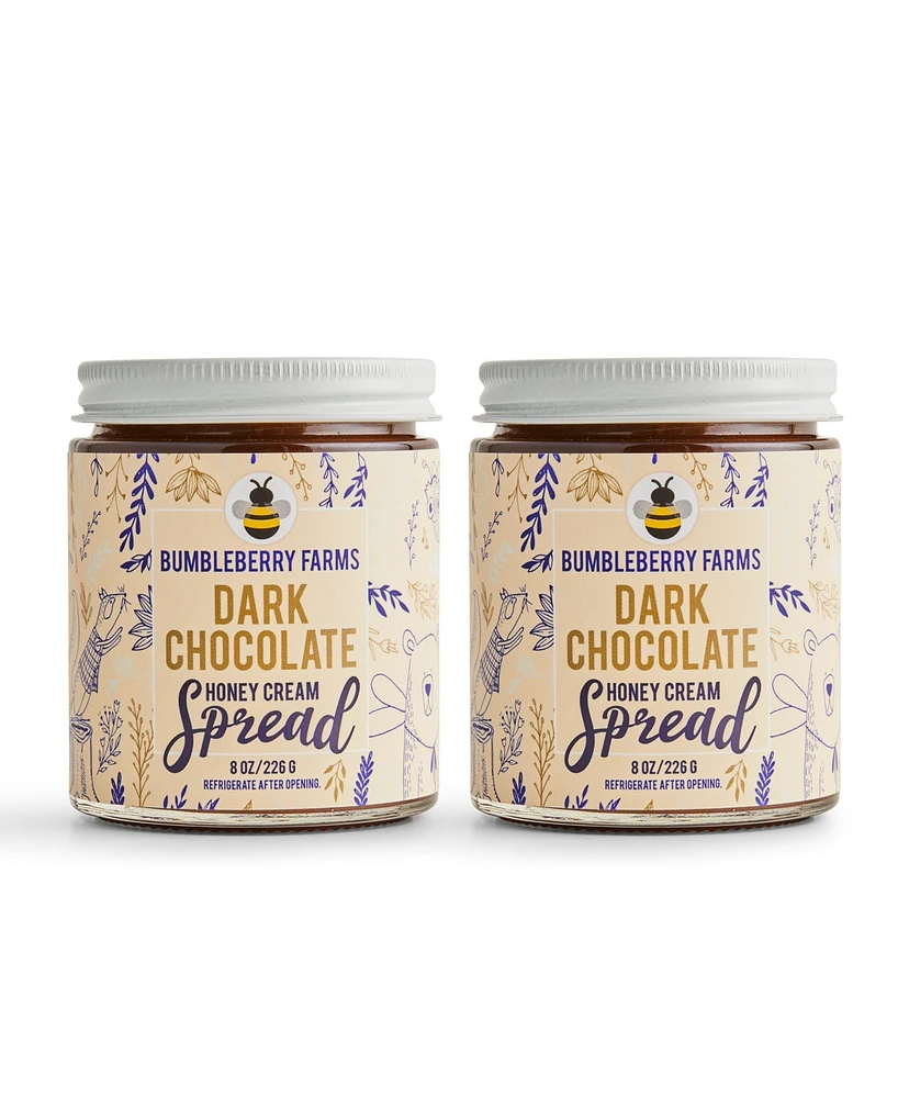 Bumbleberry Farms Dark Chocolate Honey Cream Spread Set of 2