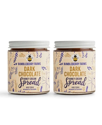 Bumbleberry Farms Dark Chocolate Honey Cream Spread Set of 2
