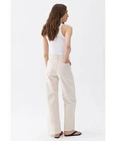 Nocturne Women's Ripped Wide Leg Jeans