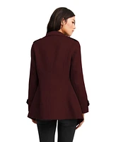 Belle & Bloom Women's Bad Girl Wool Blend Moto Coat