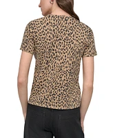 Dkny Jeans Petite Animal Print Short-Sleeve T-Shirt