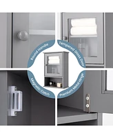 Gymax Wall Mounted Bathroom Cabinet Storage Organize Hanging Medicine Adjustable Shelf