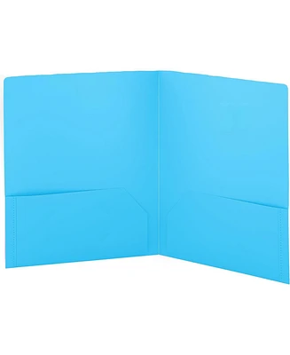 Folders with 2 Pockets Pink, Colored Plastic File School Folder Letter Size, Heavy Duty Poly Portfolio Folder with Two-Pockets, 1 Pc