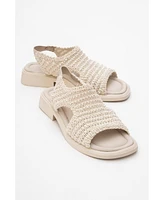 Weave Leather Woven Sandal (Women)