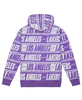 Mitchell & Ness Men's Purple Los Angeles Lakers Hardwood Classics Team Wrap Pullover Hoodie