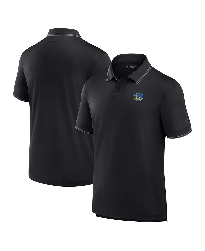Fanatics Men's Black Golden State Warriors Front Office Pique Polo Shirt