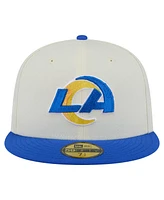 New Era Men's White/Royal Los Angeles Rams Main 59FIFTY Fitted Hat