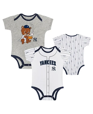 Outerstuff Baby Boys and Girls New York Yankees Play Ball Bodysuit Set, 2-Pack