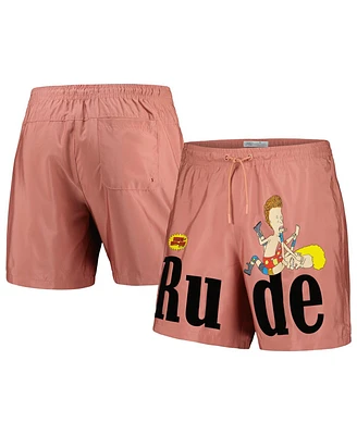 Freeze Max Men's Pink Beavis and Butt-Head Rude Woven Shorts