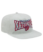 New Era Men's Gray Washington Nationals Corduroy Golfer Snapback Hat
