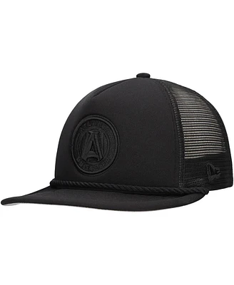 New Era Men's Black Atlanta United Fc Active Tone Golfer Snapback Hat