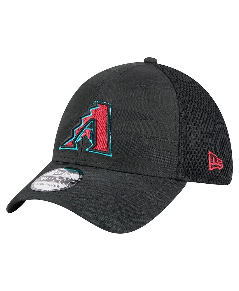 New Era Men's Black Arizona Diamondbacks Subtle Camo 39THIRTY Flex Hat
