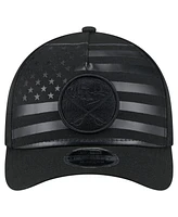 New Era Men's Black Buffalo Sabres Game Day Stealth Flag 9FORTY A-Frame Adjustable Hat