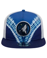 New Era Men's Navy/Blue Minnesota Timberwolves Throwback Dye Golfer Snapback Hat