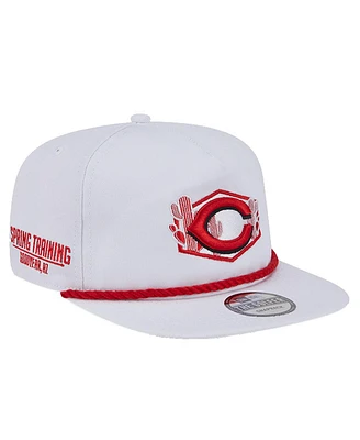 New Era Men's White Cincinnati Reds Palm Golfer Snapback Hat